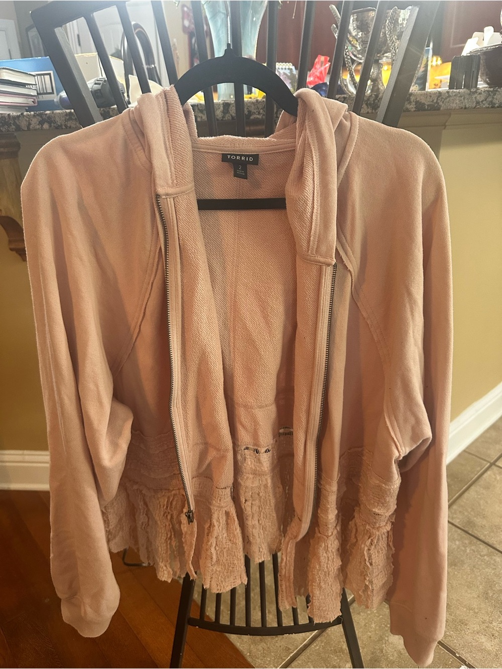torrid French lace mix hoodie